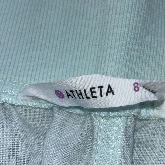 Athleta Linen Seline Skirt water blue size 8 - Picture 4 of 11